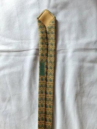 Corbata Hermes Verde y Amarilla