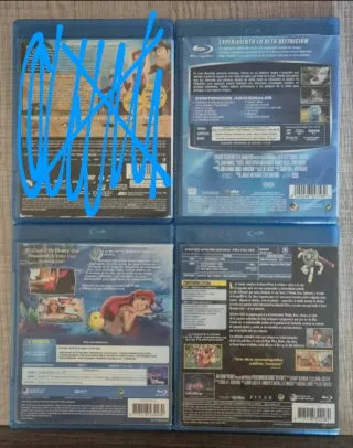 Lote 3 Películas Blu-ray Animación Español