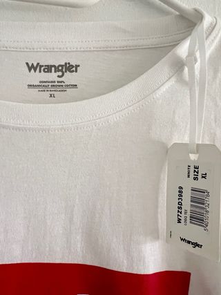 Talla XL. Camiseta manga corta WRANGLER Logo.