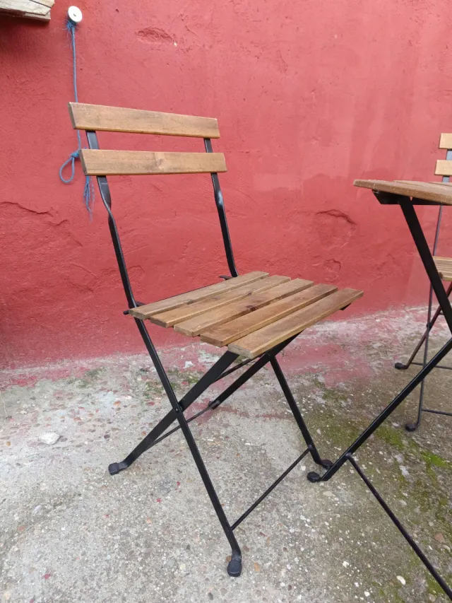 Mesa y 2 Sillas Plegables Exterior
