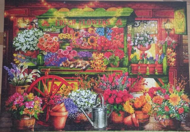 Puzzle Bluebird 1000 piezas Mercado Flores