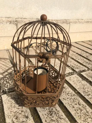 Lámpara de mesa jaula vintage
