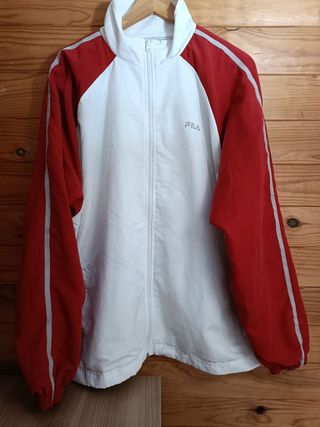 Sudadera Fila Color Blanco y Rojo Talla XL Nueva.