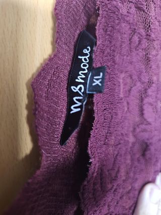 Blusa encaje MS Mode morada Talla XL