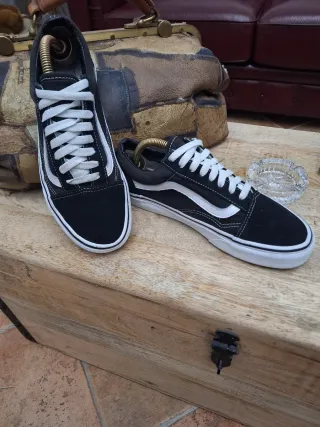 Vans Old Skool nere/bianche