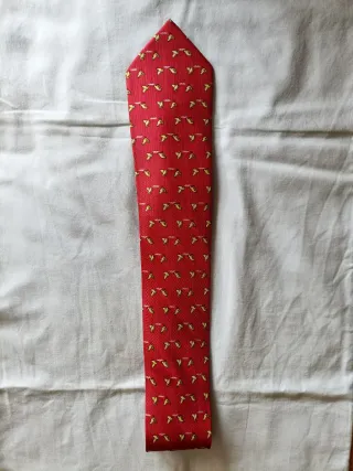 Corbata Hermes Roja con Diseño