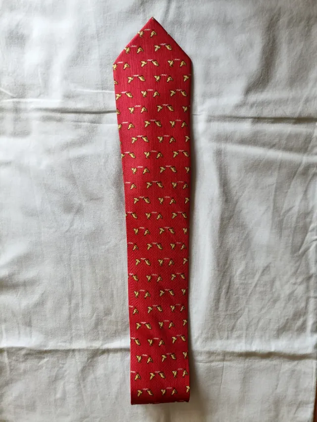 Corbata Hermes Roja con Diseño