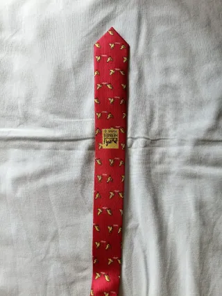 Corbata Hermes Roja con Diseño