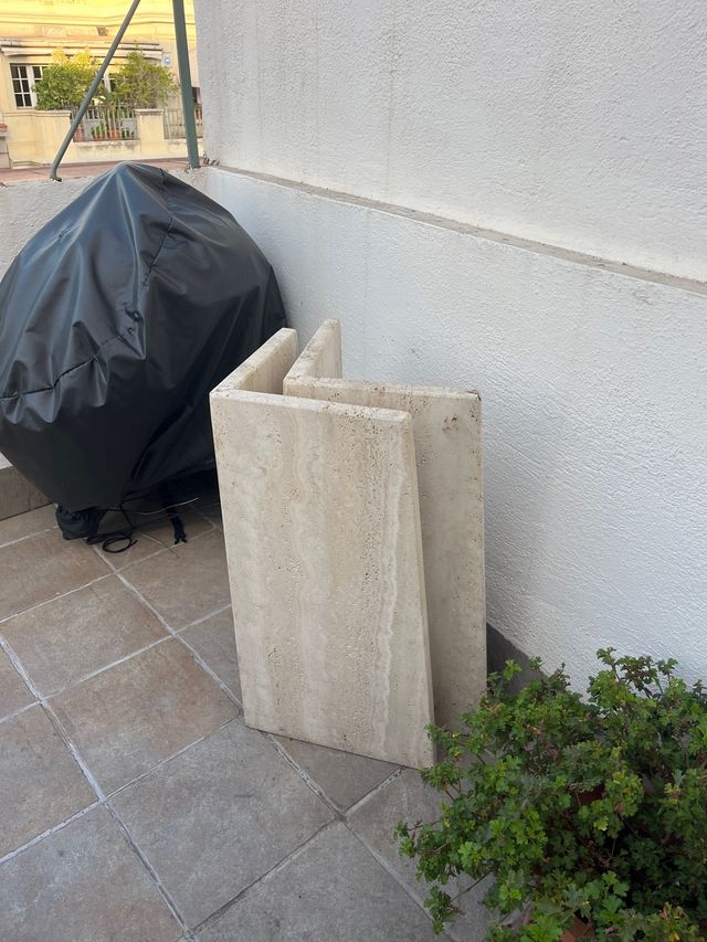 Base de mesa de mármol beige