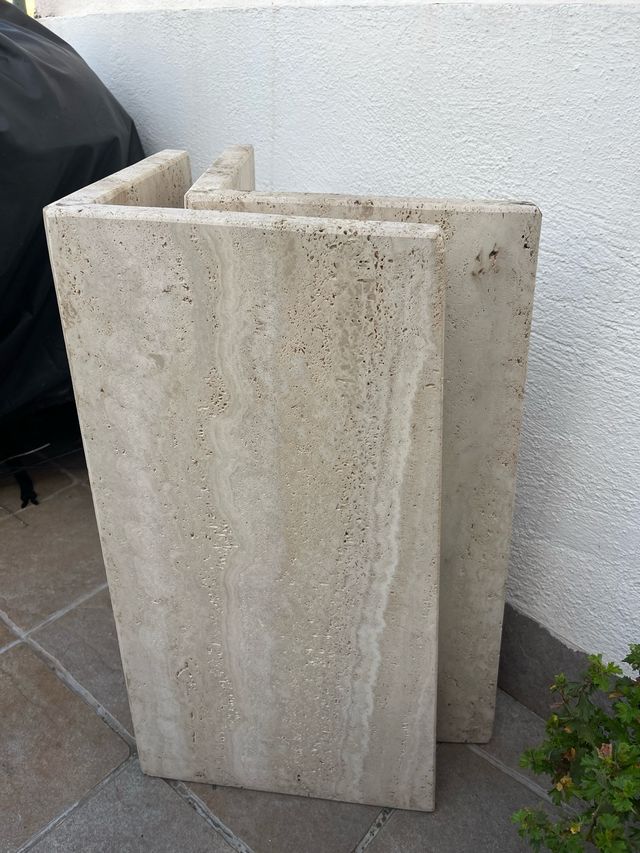 Base de mesa de mármol beige