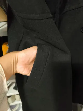 Abrigo paño Zara negro