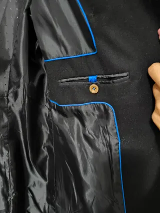 Abrigo paño Zara negro