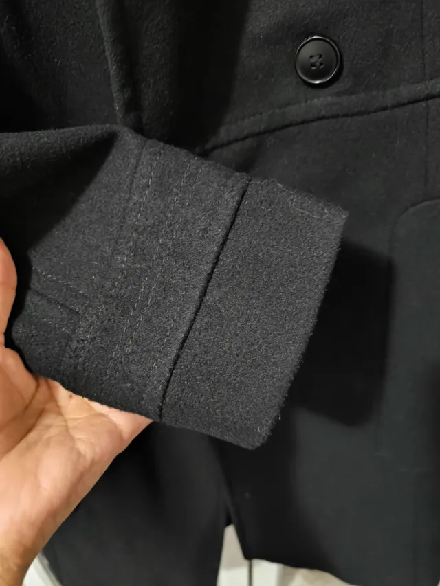 Abrigo paño Zara negro