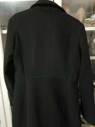 Abrigo paño Zara negro