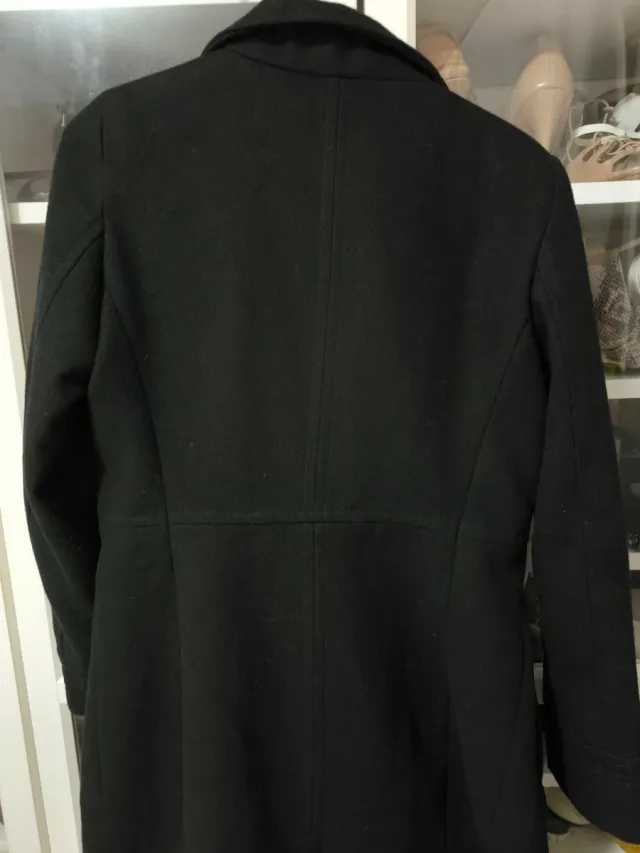 Abrigo paño Zara negro