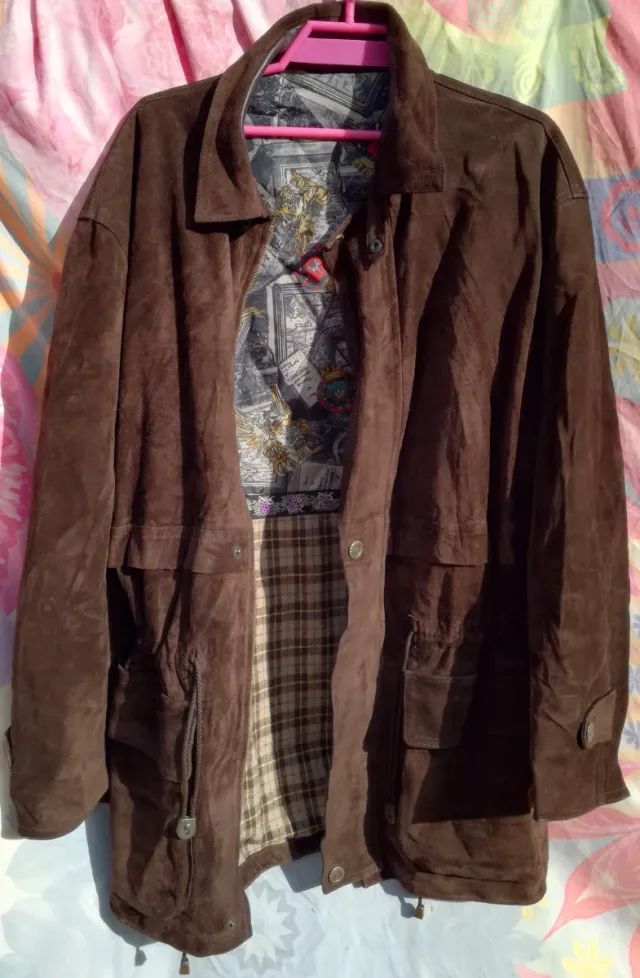 ABRIGO DE ANTE OVINO MARRÓN