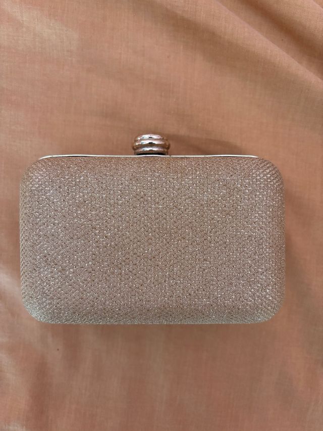 Bolso de fiesta dorado para bodas