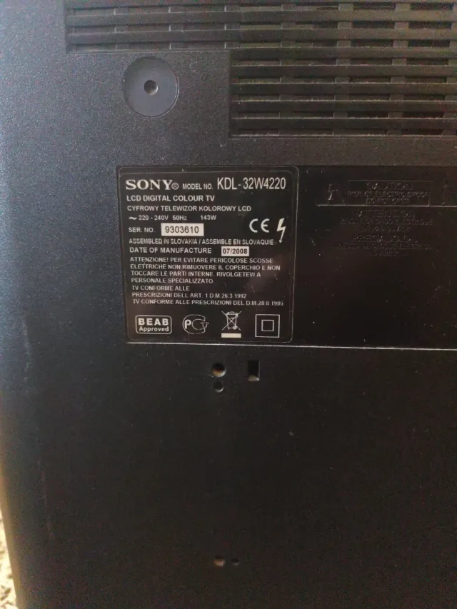 Televisor Sony 35 pulgadas