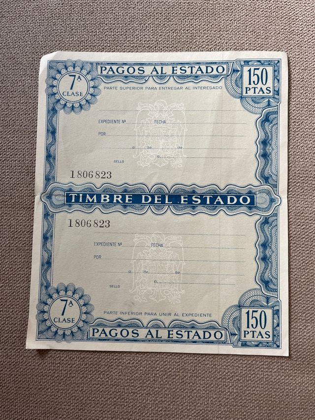 Timbre del Estado 150 Ptas