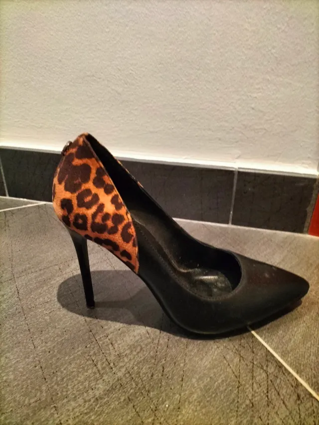 Scarpe décolleté tacco alto leopardate