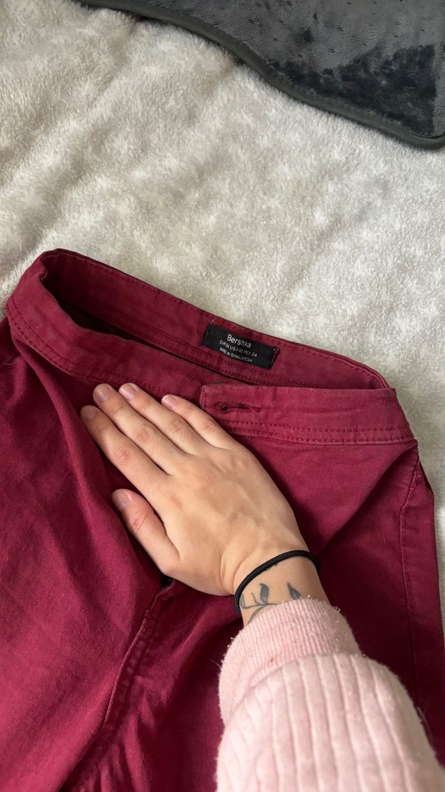 están cosidos de un lado porque me quedaban grande