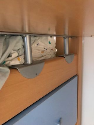 Cama nido 90cm madera con cajones y colchones