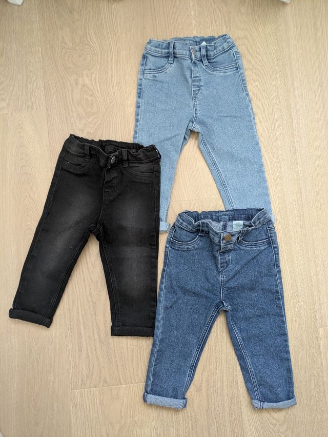 Pack 3 Pantalones Vaqueros 12-18 meses H&M