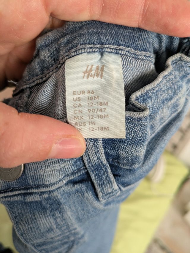 Pack 3 Pantalones Vaqueros 12-18 meses H&M