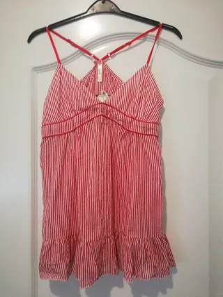 Blusa Verano Rayas Rojas y Blancas