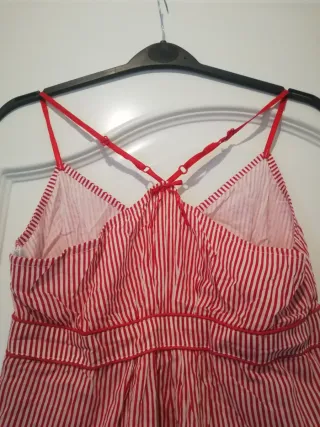Blusa Verano Rayas Rojas y Blancas