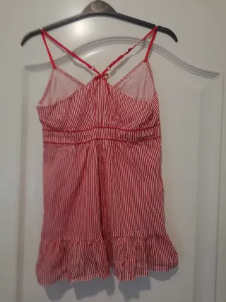 Blusa Verano Rayas Rojas y Blancas