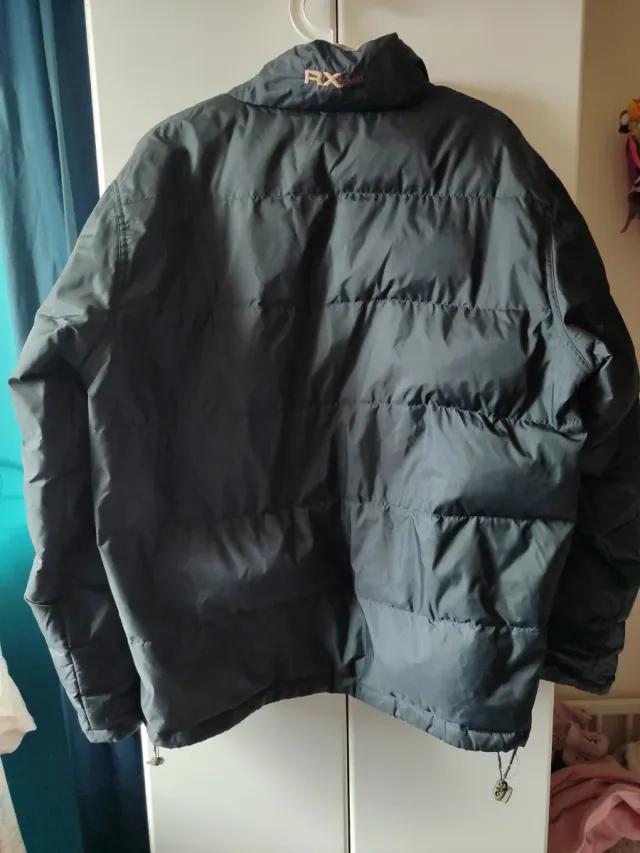 Plumífero Negro y Beige