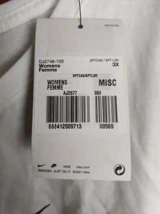 Camiseta Nike Mujer Talla grande