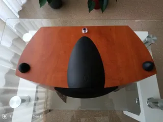 Altavoz central KEF Q9 negro/marrón