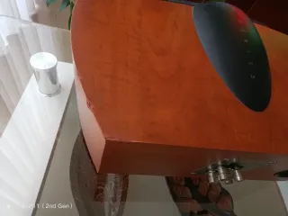 Altavoz central KEF Q9 negro/marrón