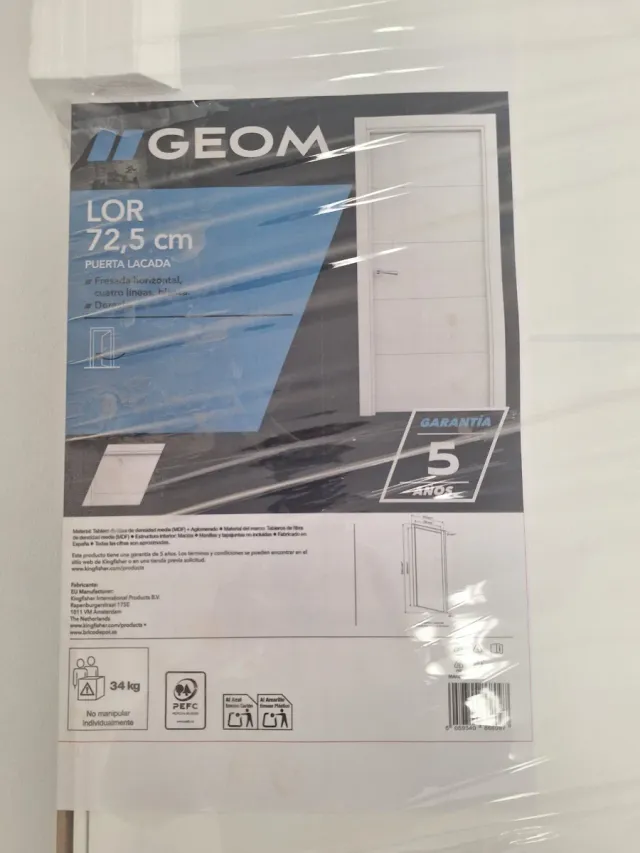 2 Puertas Blancas Nuevas a Estrenar de 72cm