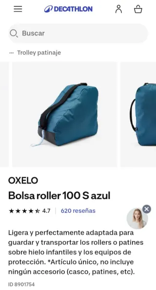 Bolsa Roller 100 S azul