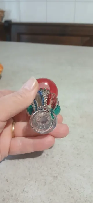 Lampada a olio vintage decorata