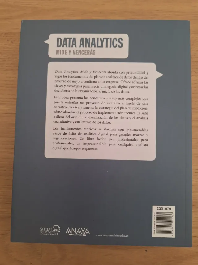 Libro Data Analytics: Mide y Vencerás