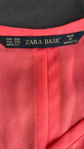 Camisa Zara  Color coral  Talla XXL