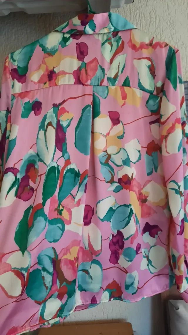 Camisa Zara Estampado Floral Multicolor