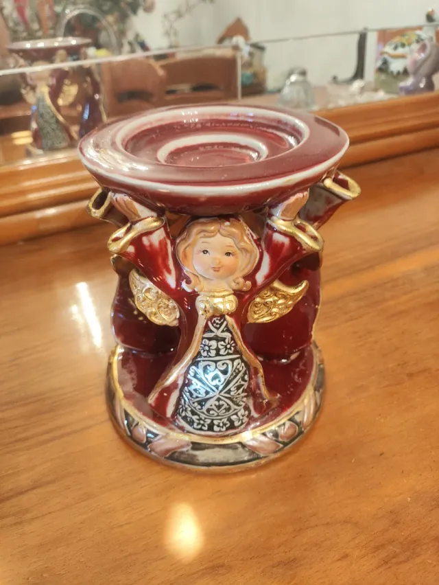 Quemador esencias cerámica vintage ángeles