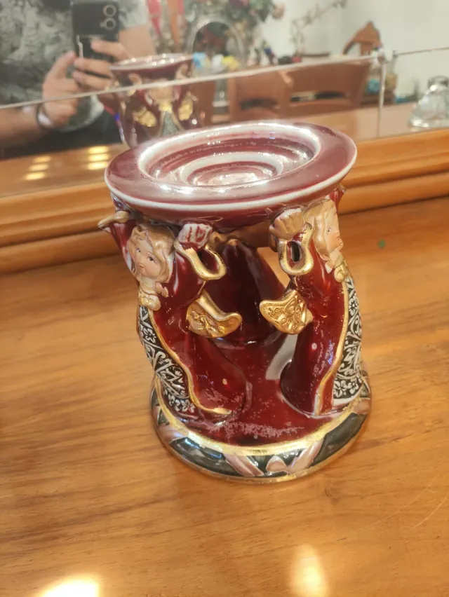 Quemador esencias cerámica vintage ángeles