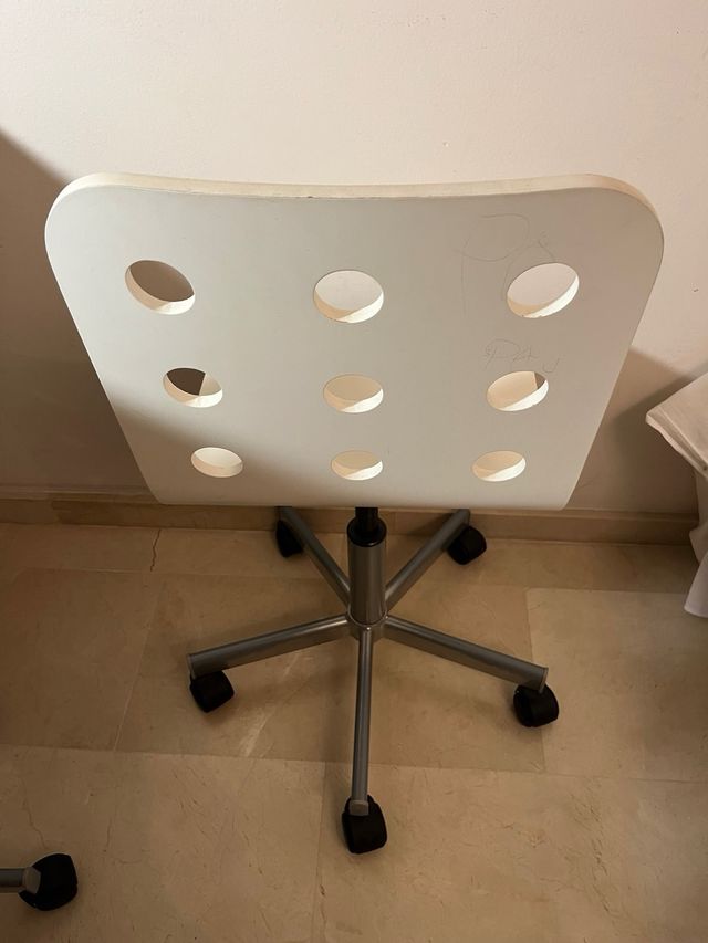 2 Sillas de oficina/escritorio blanca