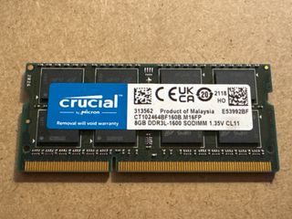 Crucial 8GB DDR3L 1600MHz 1.35V CL11 RAM