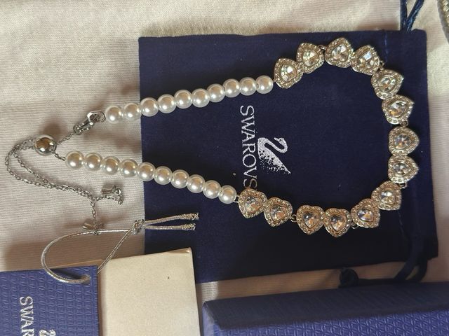 Collar Corazón Swarovski Perlas de Ariana Grande