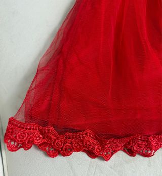 Vestido Festa Menina Bebê 24 Meses Vermelho