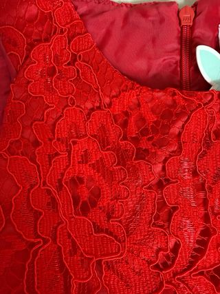 Vestido Festa Menina Bebê 24 Meses Vermelho