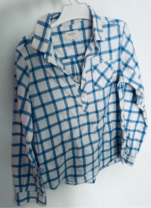 Camisa polera cuadros Nanos niño Talla 10