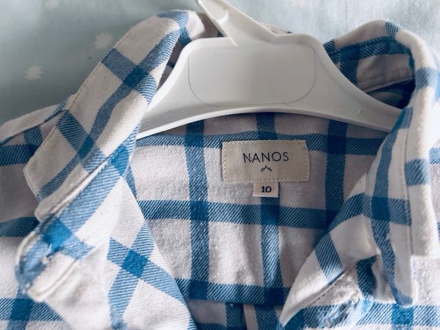 Camisa polera cuadros Nanos niño Talla 10